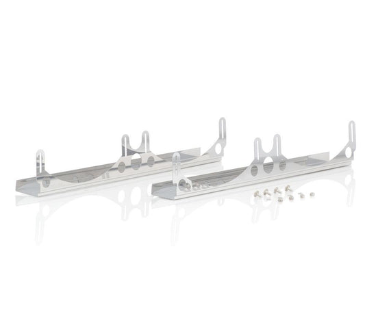 Natural Finish Stainless Fan Brackets for Dual 13 Inch Electric Fans Radiator Be Cool