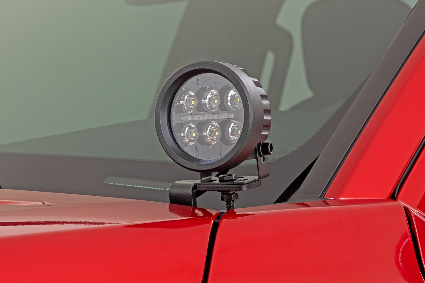 LED Light Kit Ditch Mount Black Series Round 3.5 Inch Amber DRL Toyota Tacoma (24-26) Rough Country