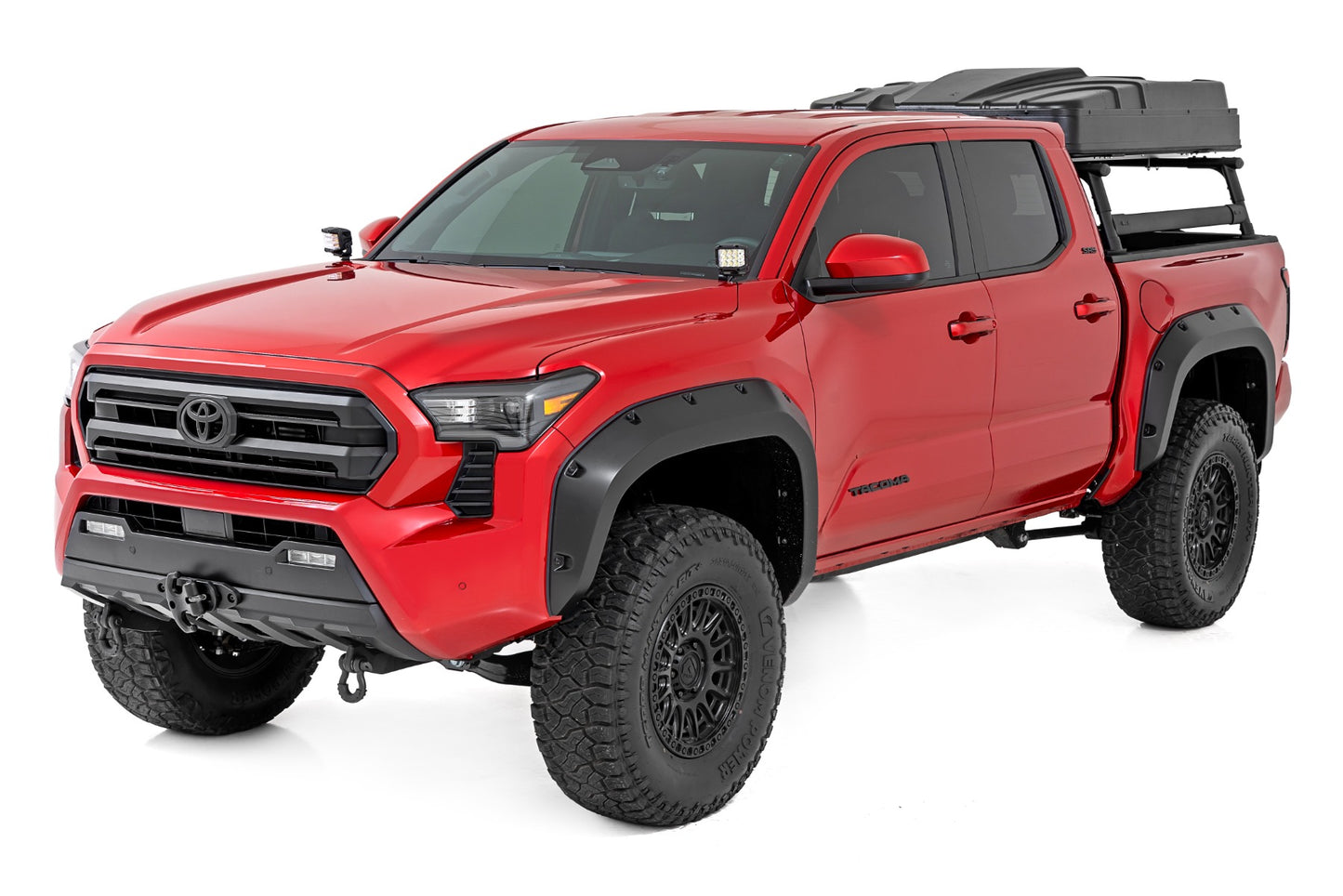 LED Light Kit Ditch Mount Black Series Round 3.5 Inch Amber DRL Toyota Tacoma (24-26) Rough Country-3