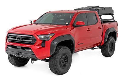 LED Light Kit Ditch Mount Black Series Round 3.5 Inch Amber DRL Toyota Tacoma (24-26) Rough Country-3