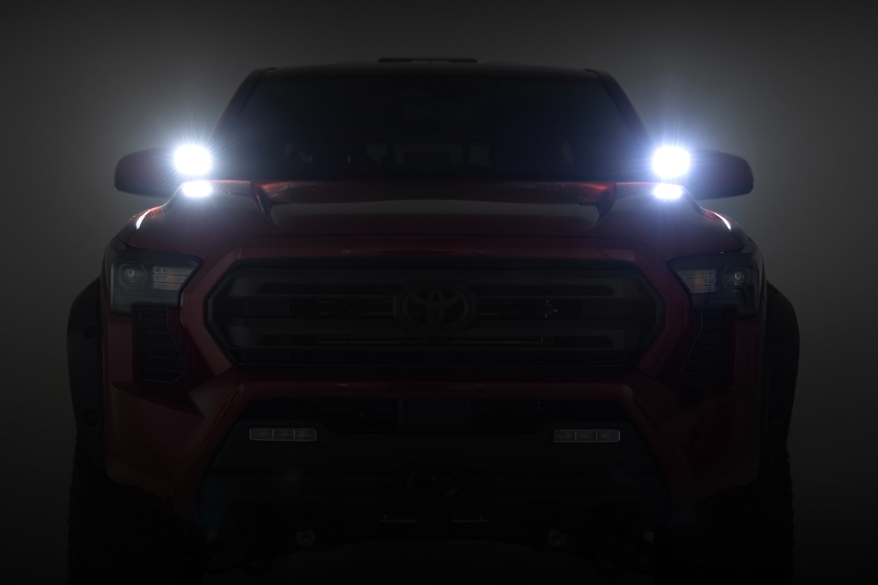 LED Light Kit Ditch Mount Black Series Round 3.5 Inch Amber DRL Toyota Tacoma (24-26) Rough Country-4