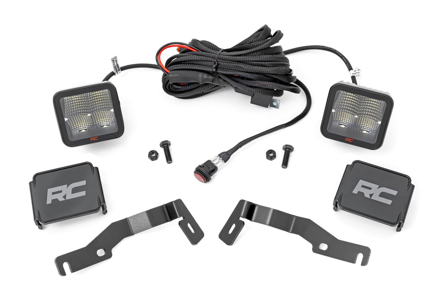 LED Light Kit Ditch Mount 2 Inch Spectrum Pair Spot Toyota Tacoma (24-26) Rough Country-1