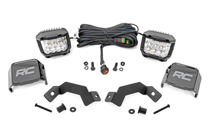 LED Light Kit Ditch Mount 3 Inch OSRAM Wide Toyota Land Cruiser (24-26) Rough Country