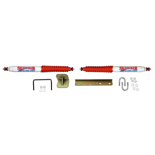 Steering Stabilizer Dual Kit 80-96 Ford Bronco 80-96 Ford F-150 80-83 Ford F-100 80-98 Ford F-250 80-97 Ford F-350 86-90 Ford Bronco II 91-94 Ford Explorer 92-94 Mazda Navajo 97 Ford F-250 HD Skyjacker