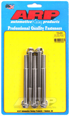 3/8-24 Hex 7/16 Wrenching Stainless Polished Bolts 5 Piece ARP Racing Products