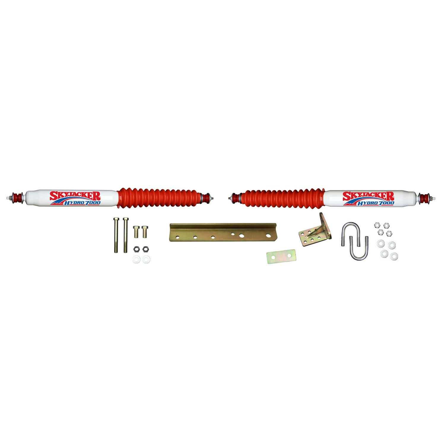 Steering Stabilizer Dual Kit 83-97 Ford Ranger 84-90 Ford Bronco II 91-94 Ford Explorer 91-94 Mazda Navajo 94-97 Mazda B2300 94-97 Mazda B4000 94-96 Mazda B3000 Skyjacker
