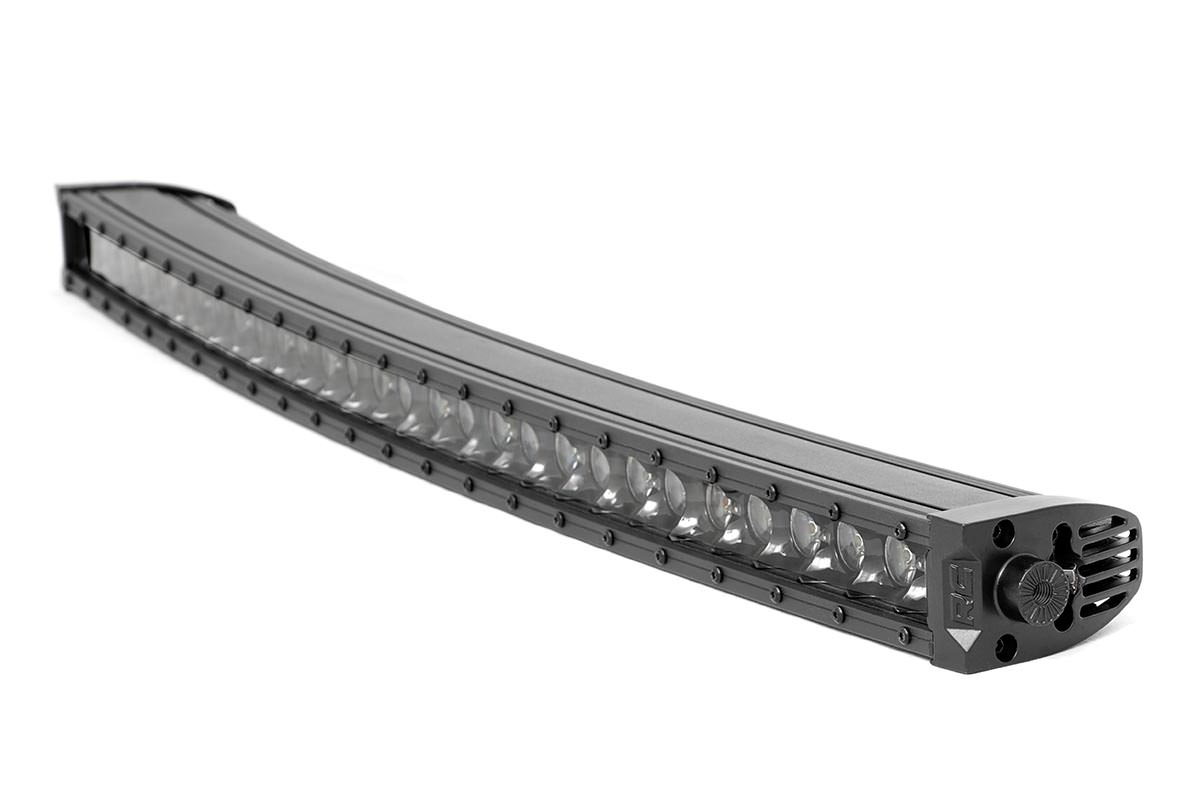 Rough Country 30 Inch Curved CREE LED Light Bar Single Row Black Series w/Cool White DRL Rough Country