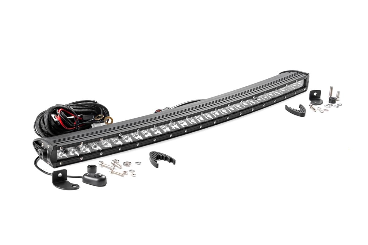 30 Inch Chrome Series LED Light Bar | Curved | Single Row Rough Country