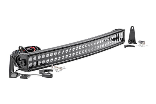 Rough Country 30 Inch Curved CREE LED Light Bar Dual Row Black Series Rough Country