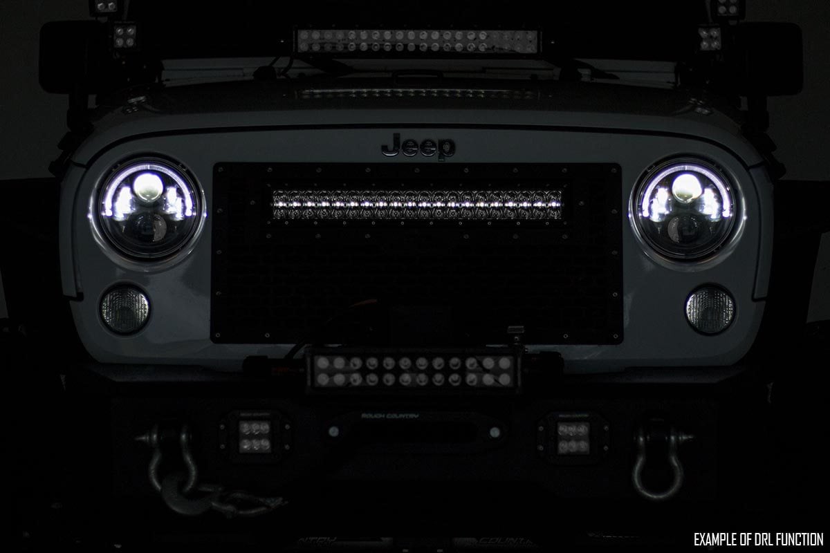 30 Inch Chrome Series LED Light Bar Curved Dual Row Cool White DRL Rough Country-2