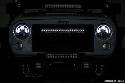 30 Inch Chrome Series LED Light Bar Curved Dual Row Cool White DRL Rough Country-2