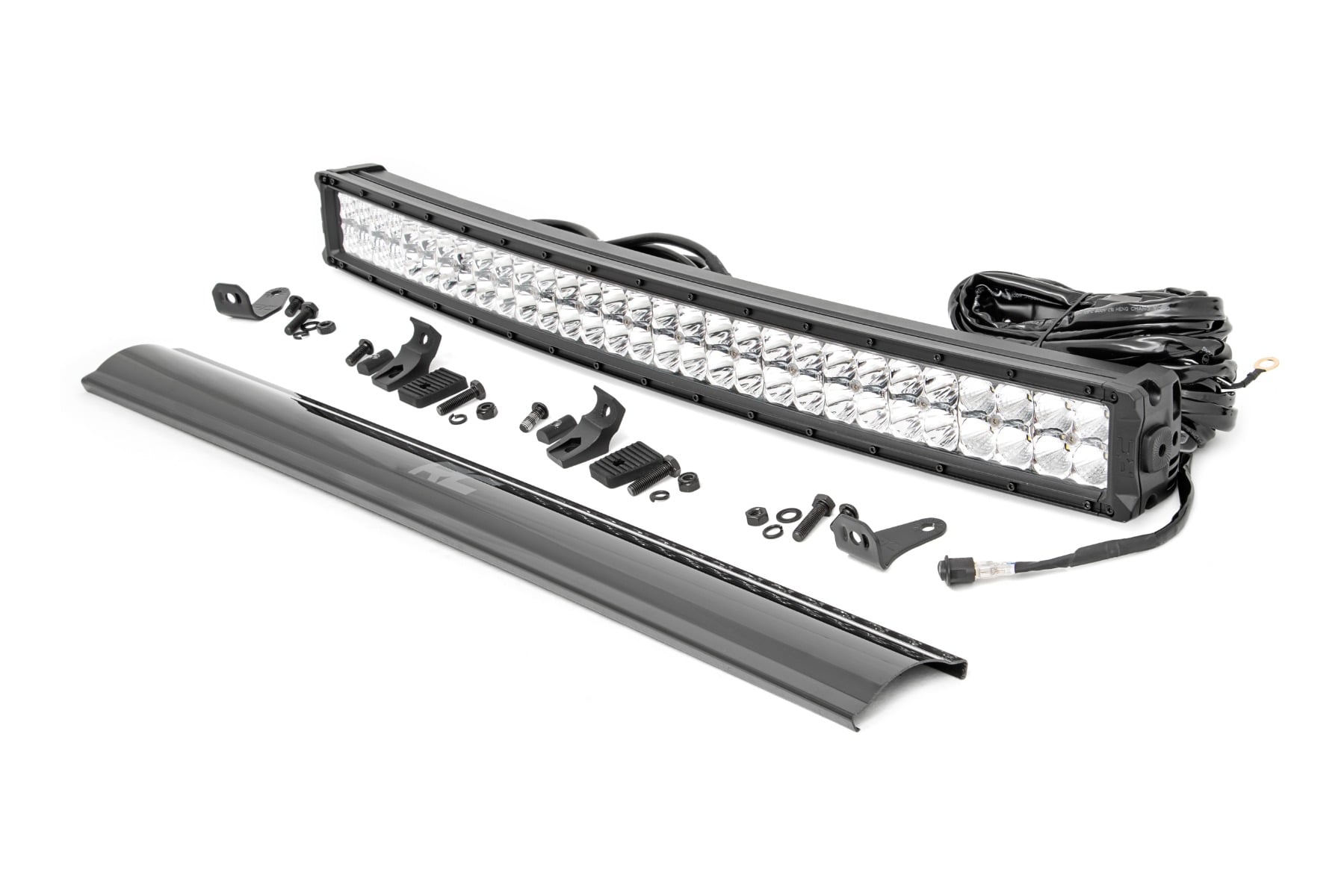 30 Inch Chrome Series LED Light Bar Curved Dual Row Cool White DRL Rough Country