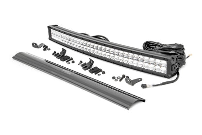 30 Inch Chrome Series LED Light Bar Curved Dual Row Cool White DRL Rough Country