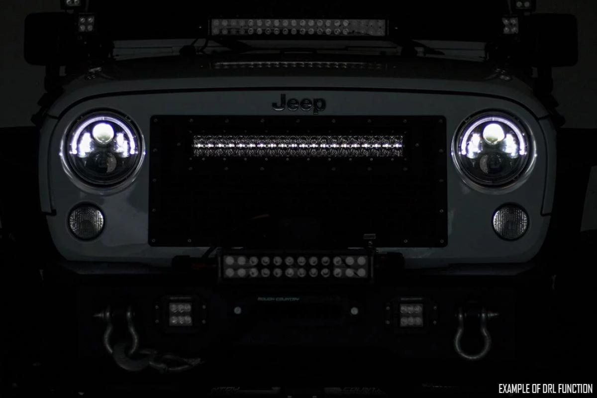 Rough Country Curved Cree LED Light Bar 50 Inch Dual Row Black Series w/Cool White DRL Rough Country