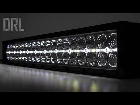50 Inch LED Light Bar Curved Dual Row Chrome Series with White DRL Rough Country-1