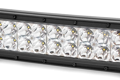 50 Inch LED Light Bar Curved Dual Row Chrome Series with White DRL Rough Country-4