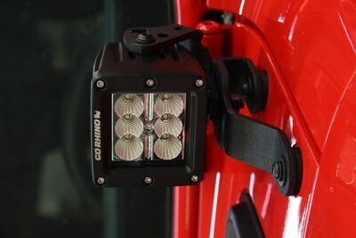 XE Windshield Cowl Light Mount Textured Black 2018-2026 Jeep Wrangler JL 2020-2025 Jeep Gladiator Go Rhino-2