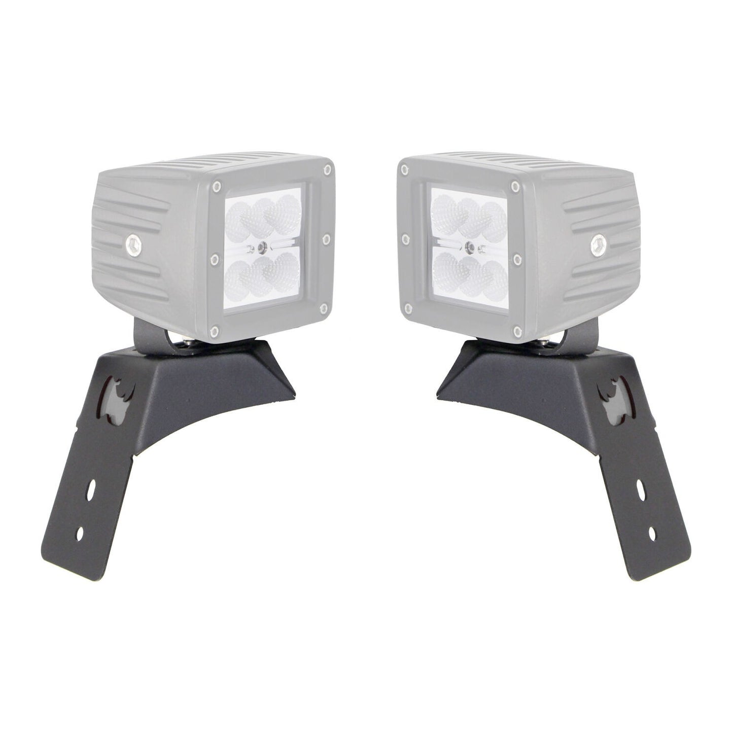 XE Hood Latch Light Mount Textured Black 2018-2026 Jeep Wrangler JL 2020-2025 Jeep Gladiator Go Rhino-2