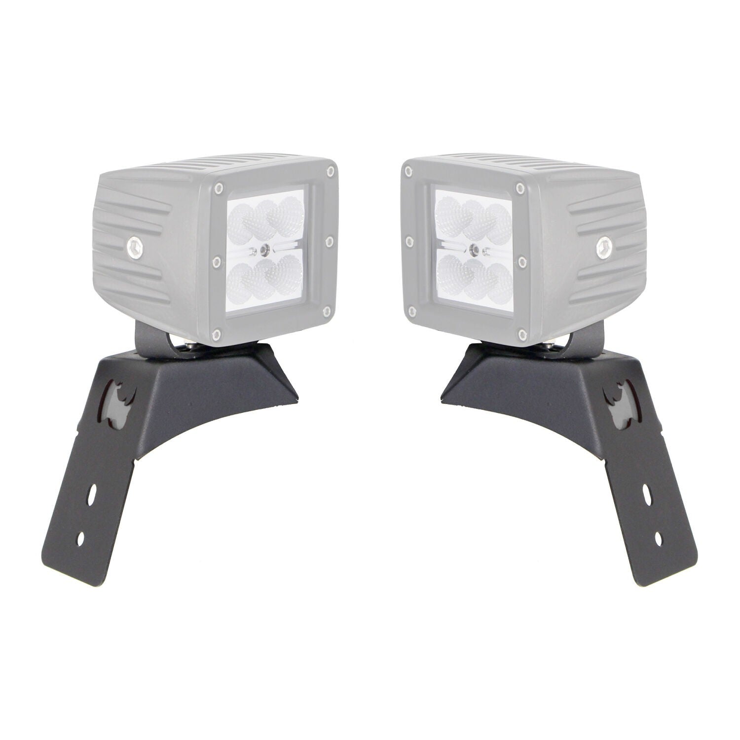 XE Hood Latch Light Mount Textured Black 2018-2026 Jeep Wrangler JL 2020-2025 Jeep Gladiator Go Rhino-2