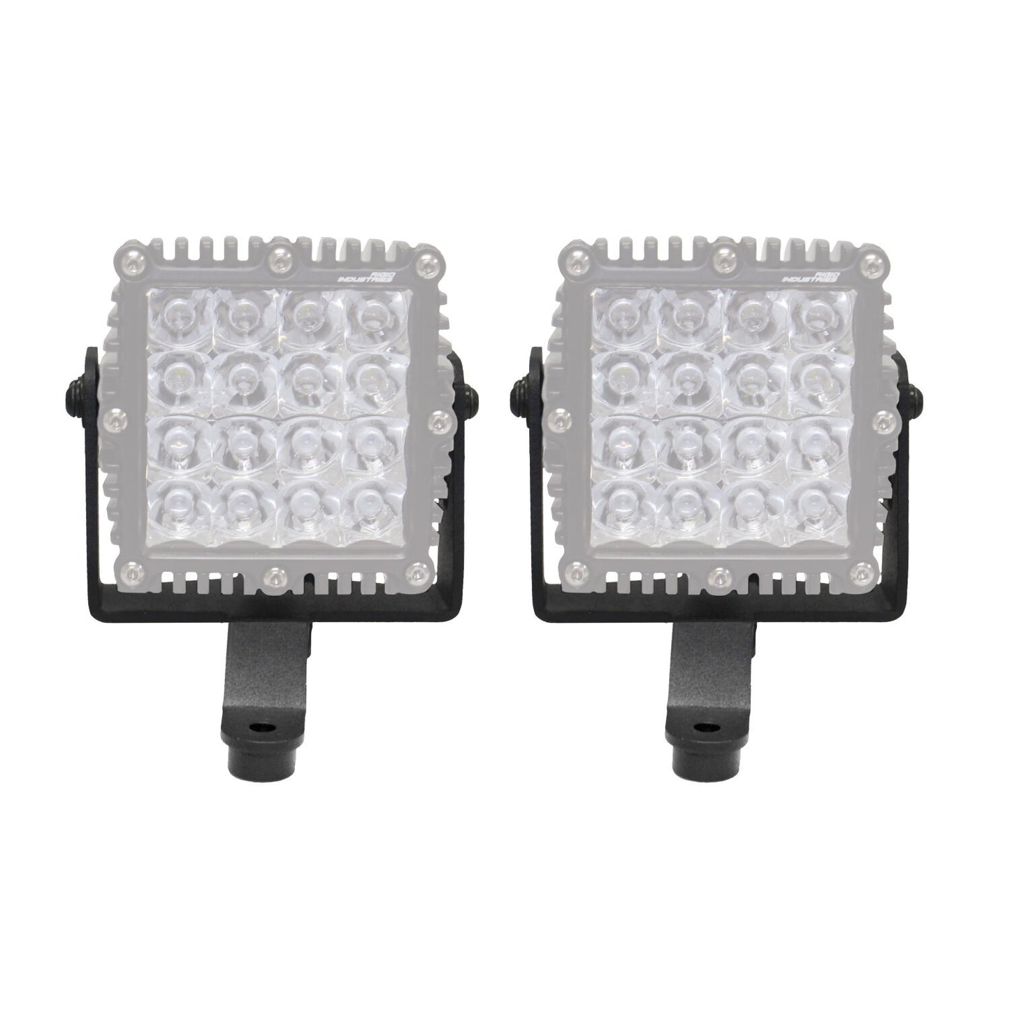 XE Windshield Cowl Light Mount For a 6 Inch X 6 Inch Q4 Series Cube LED Textured Black 2018-2026 Jeep Wrangler JL 2020-2025 Jeep Gladiator Go Rhino-1