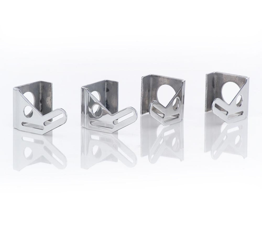 Polished Finish Mounting Brackets for 13 and 16 Inch Fan Installation Set of 4 Radiator Be Cool