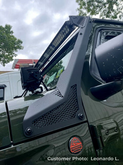 XE Windshield Light Bar Mount Textured Black 2018-2026 Jeep Wrangler JL 2020-2025 Jeep Gladiator Go Rhino-3