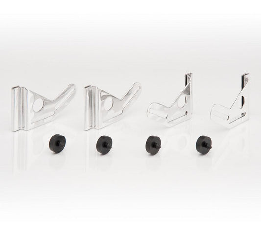 Polished Finish Mounting Brackets for 13 Inch and 16 Inch Electric Fan Installation Set of 4 Radiator Be Cool