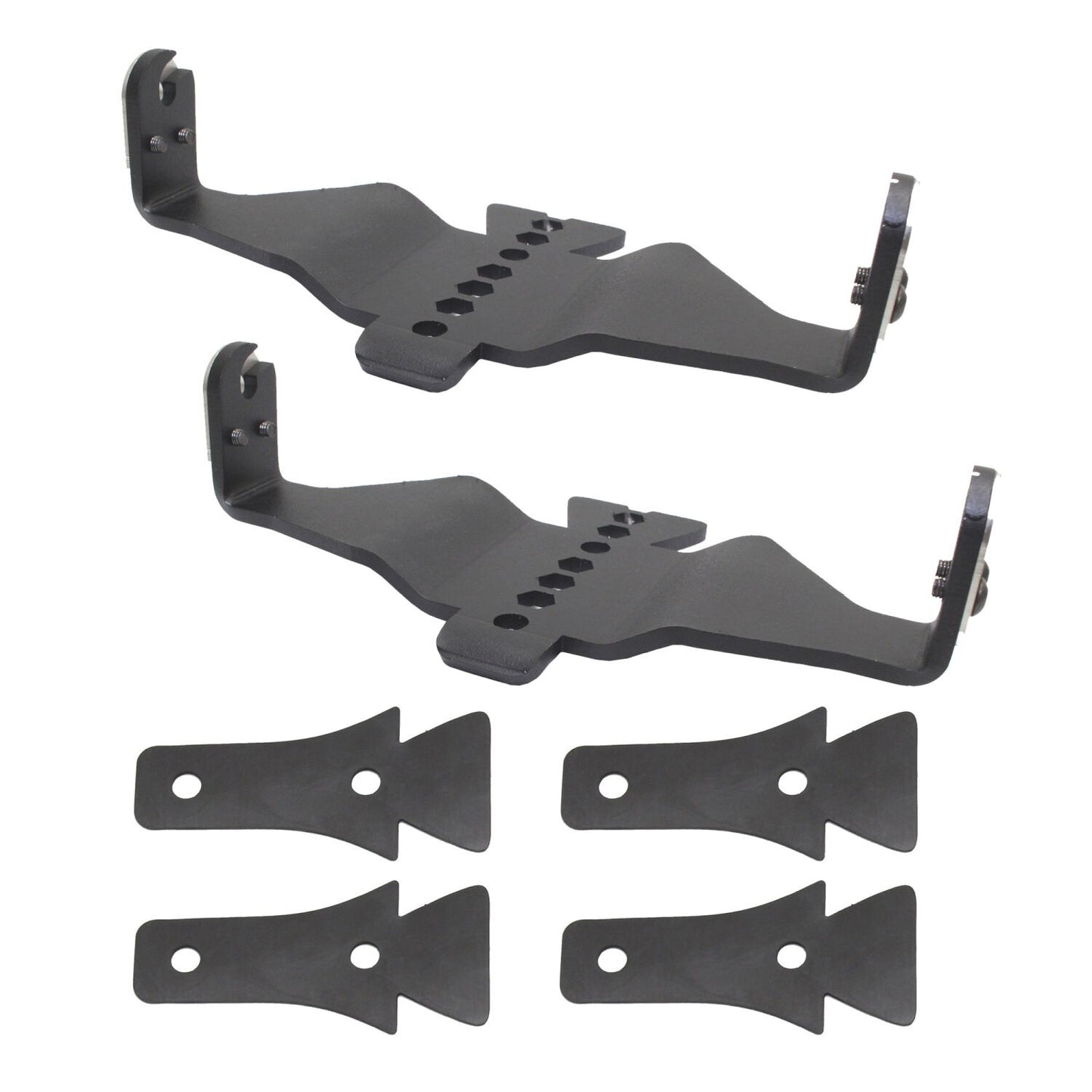 XE Hood Hinge Light Mount for Two 6 Inch Single Row LED Bars Textured Black 2018-2026 Jeep Wrangler JL 2020-2025 Jeep Gladiator Go Rhino