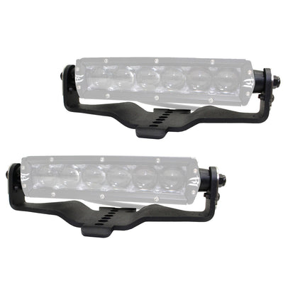 XE Hood Hinge Light Mount for Two 6 Inch Single Row LED Bars Textured Black 2018-2026 Jeep Wrangler JL 2020-2025 Jeep Gladiator Go Rhino-1