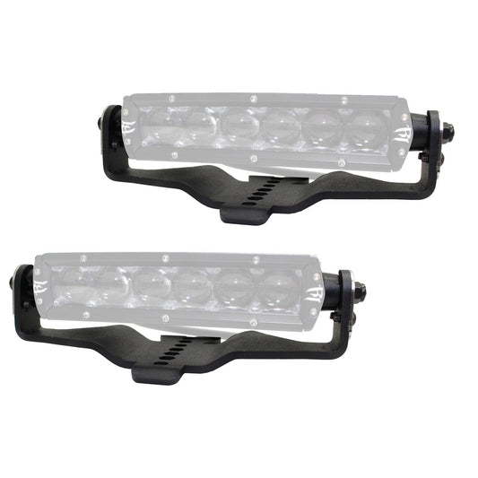 XE Hood Hinge Light Mount for Two 6 Inch Single Row LED Bars Textured Black 2018-2026 Jeep Wrangler JL 2020-2025 Jeep Gladiator Go Rhino-1
