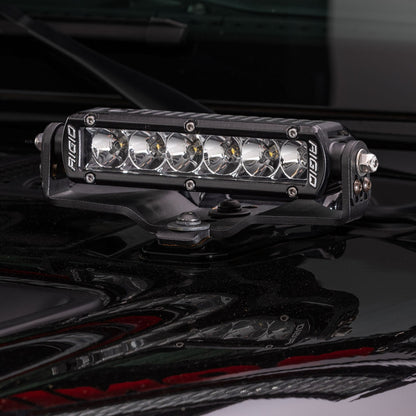 XE Hood Hinge Light Mount for Two 6 Inch Single Row LED Bars Textured Black 2018-2026 Jeep Wrangler JL 2020-2025 Jeep Gladiator Go Rhino-2