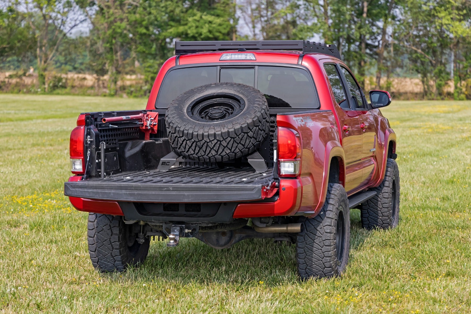 Bed Mount Spare Tire Carrier Universal (5x5.5 6x5.5 6x135 & 5x5.0 Bolt Patterns) Rough Country-4