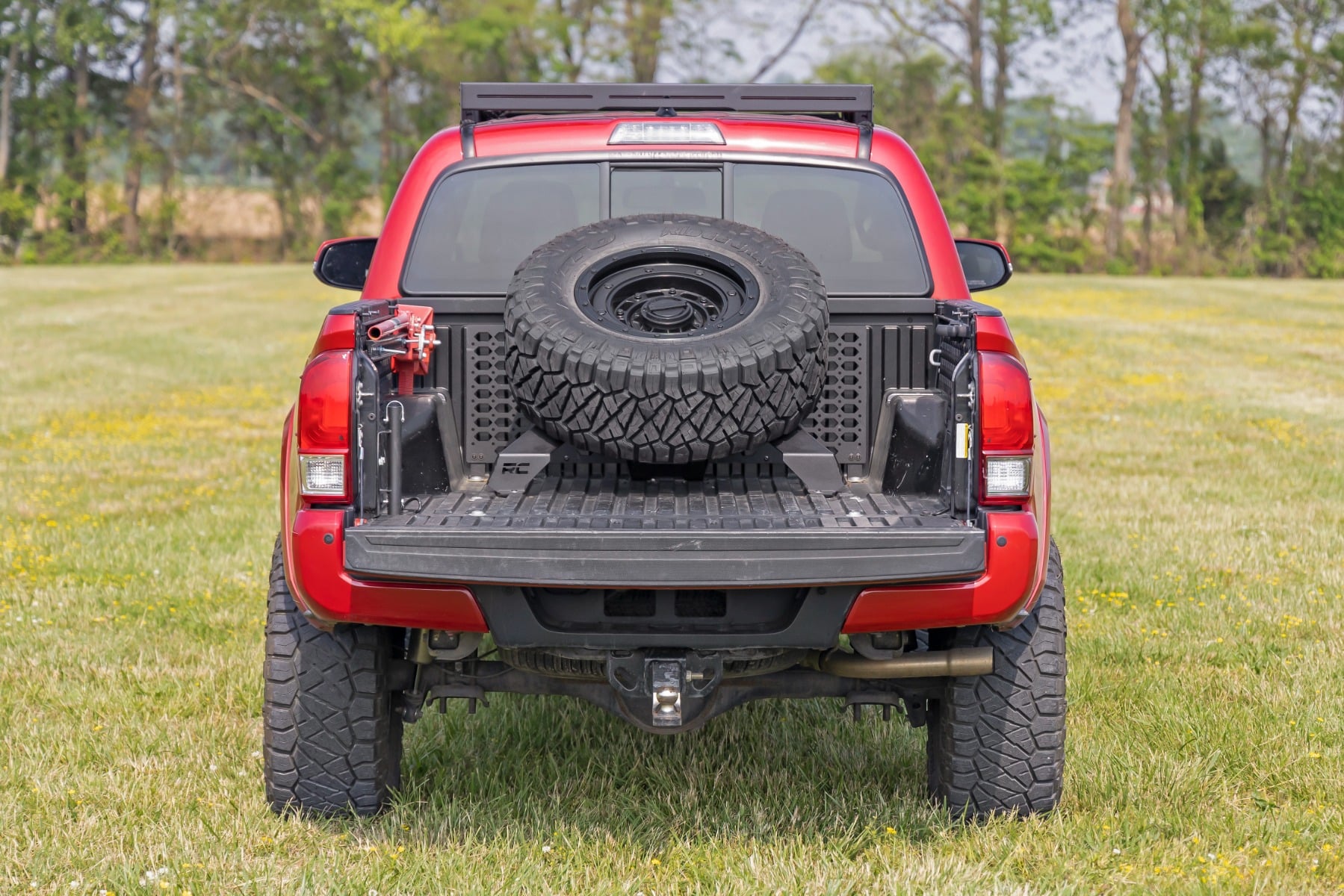 Bed Mount Spare Tire Carrier Universal (5x5.5 6x5.5 6x135 & 5x5.0 Bolt Patterns) Rough Country-5