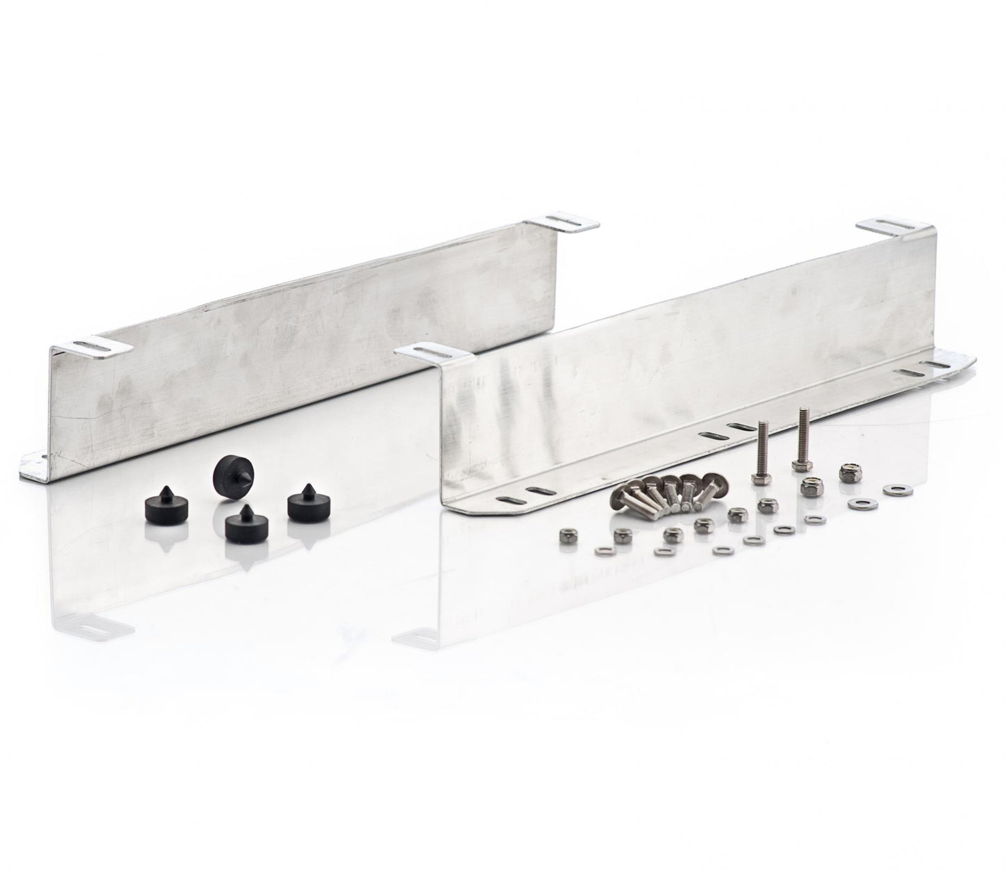 Polished Finish Aluminum Fan Brackets for Downflow Radiator w/Dual 11 Fans For 60-62 Chevrolet/GMC Truck Radiator Be Cool