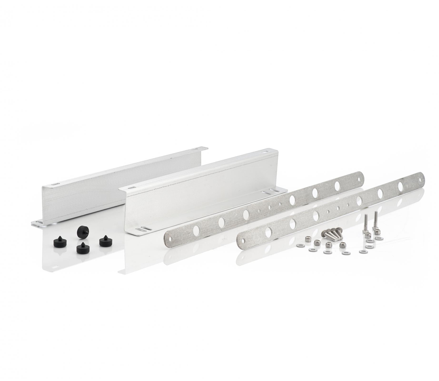 Polished Finish Aluminum Fan Brackets for Downflow Radiator w/Single 16 Fan For 70-74 Mopar E-Body Radiator Be Cool