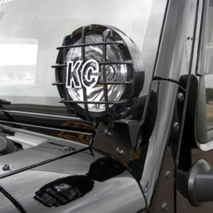 Bracket/Mount Set Pillar Jeep Wrangler JK KC Hilites-2