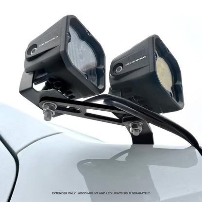 XE Hood Mounts Dogbone Bracket Textured Black 2010-2025 Lexus, Toyota, RAM Go Rhino-2