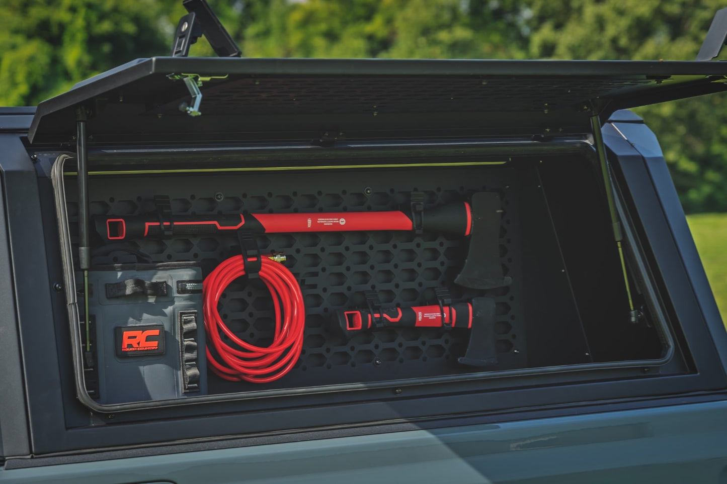 Bed Cap Molle Panel Side Storage Bin Drivers Side Jeep Gladiator JT (20-25) Rough Country-3