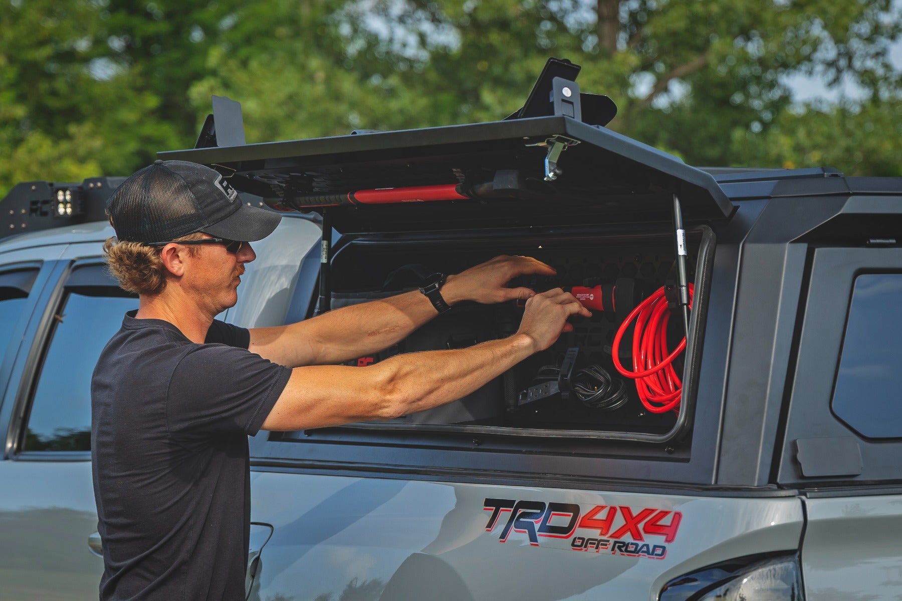 Bed Cap Molle Panel Side Storage Bin Drivers Side Toyota Tacoma (16-23) Rough Country-3