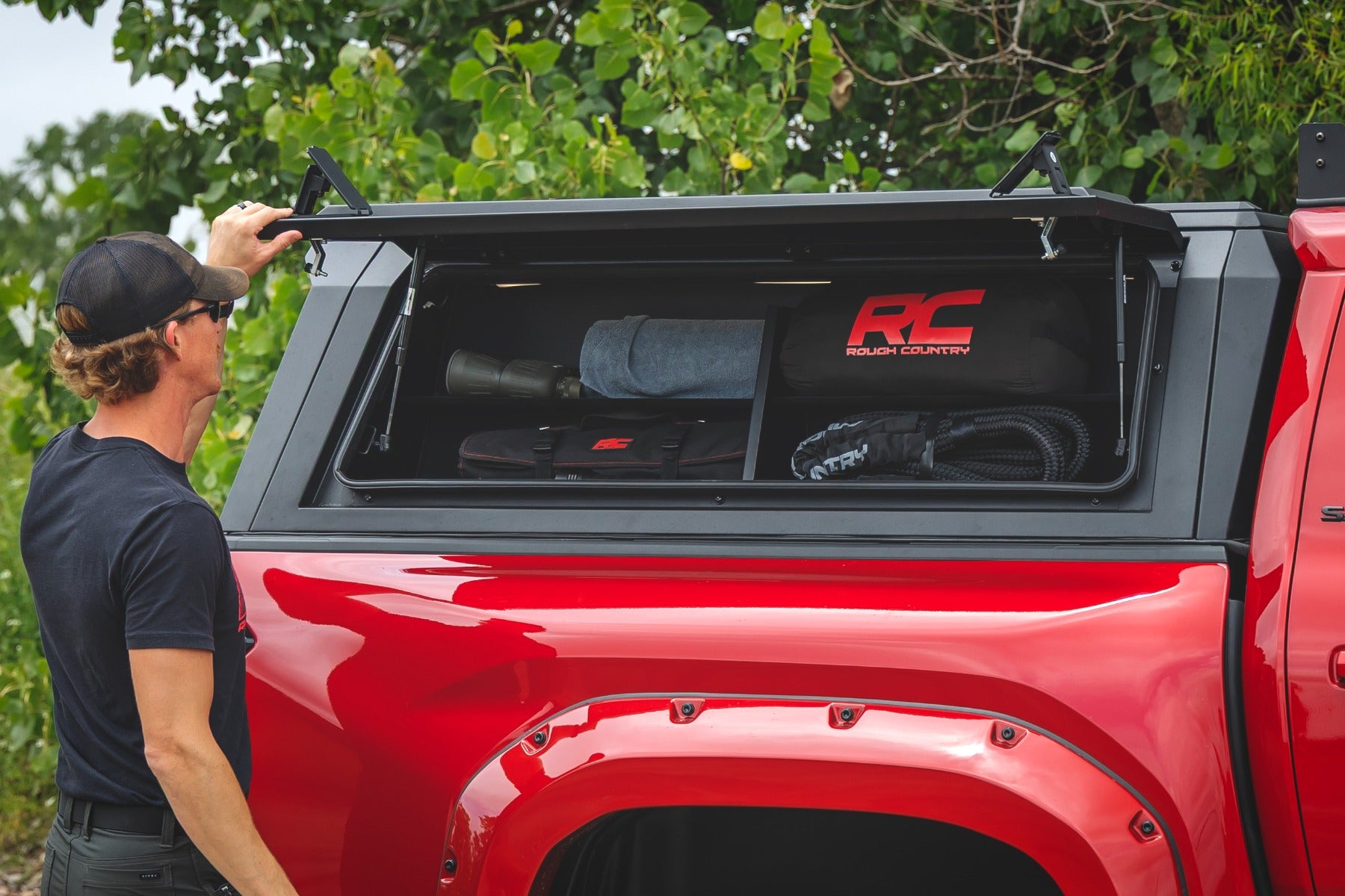Bed Cap Side Shelf Storage Bin Passengers Side Toyota Tacoma (24-26) Rough Country-3