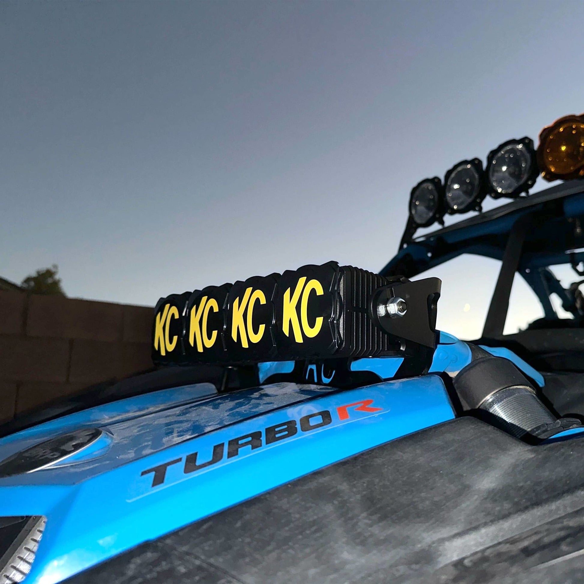 Flex Era 10 Inch LED Light Bar Mount Shock Tower 2017-2024 CAN-Am Maverick X3 KC Hilites-9