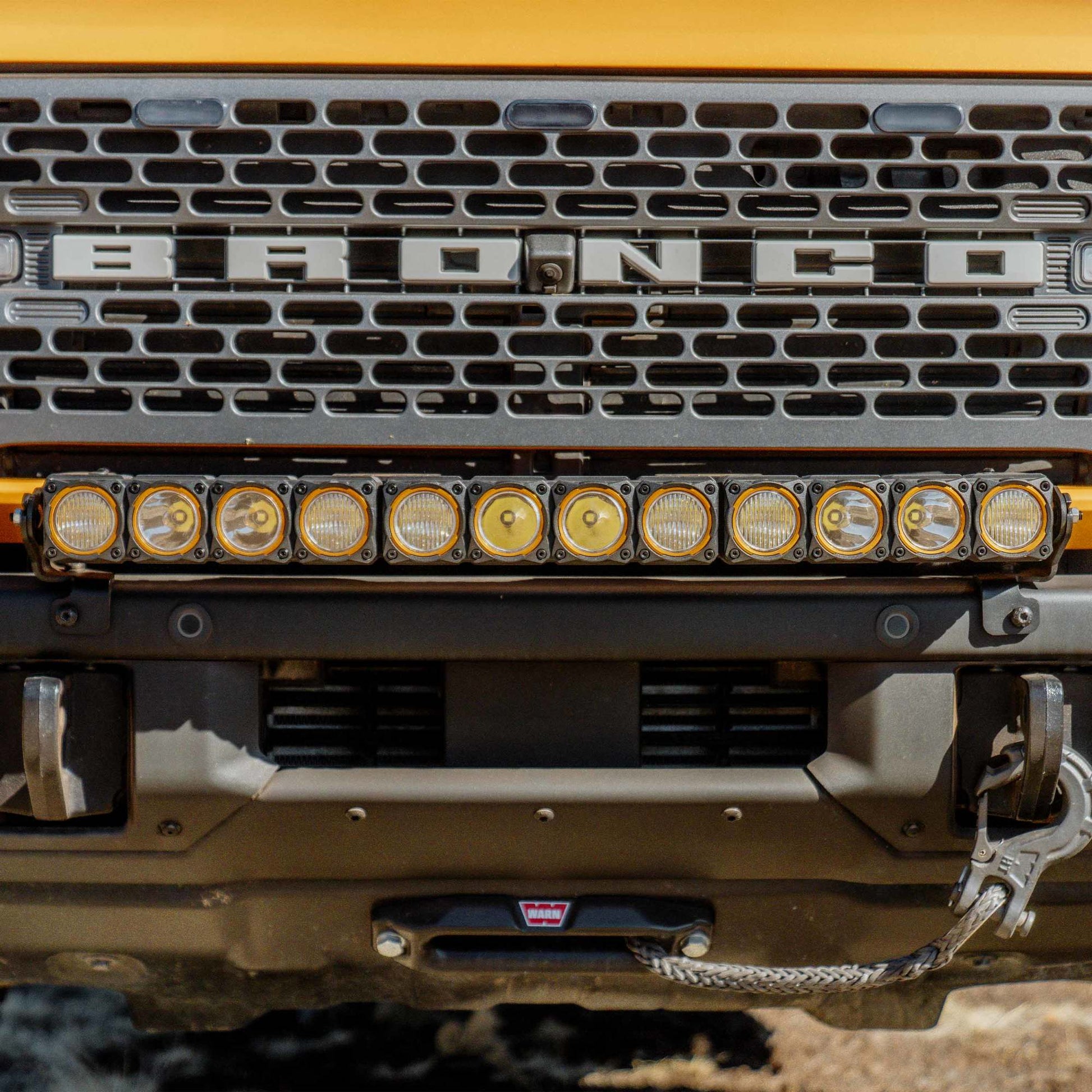 Flex Era 30 Inch LED Light Bar Mount Front Bumper Gen6 2021+ Ford Bronco KC Hilites-12