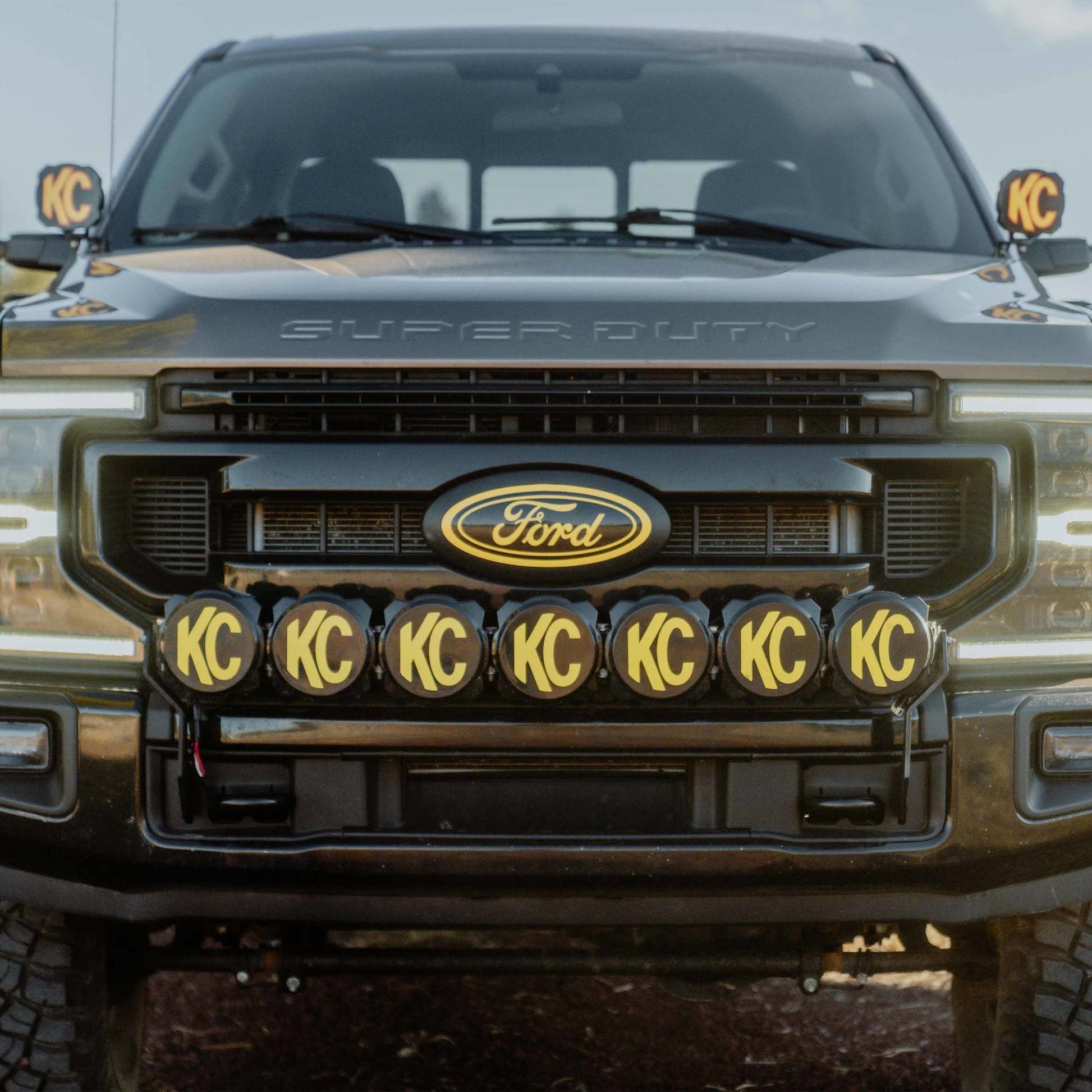 Light Bar Mount Front Bumper 2017-2024 Ford Super Duty KC Hilites-12