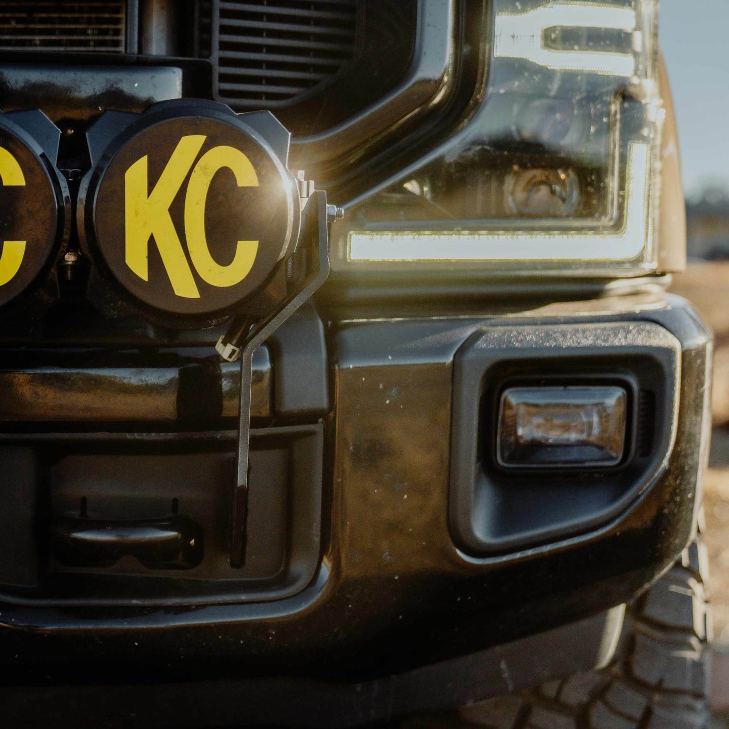 Light Bar Mount Front Bumper 2017-2024 Ford Super Duty KC Hilites-10