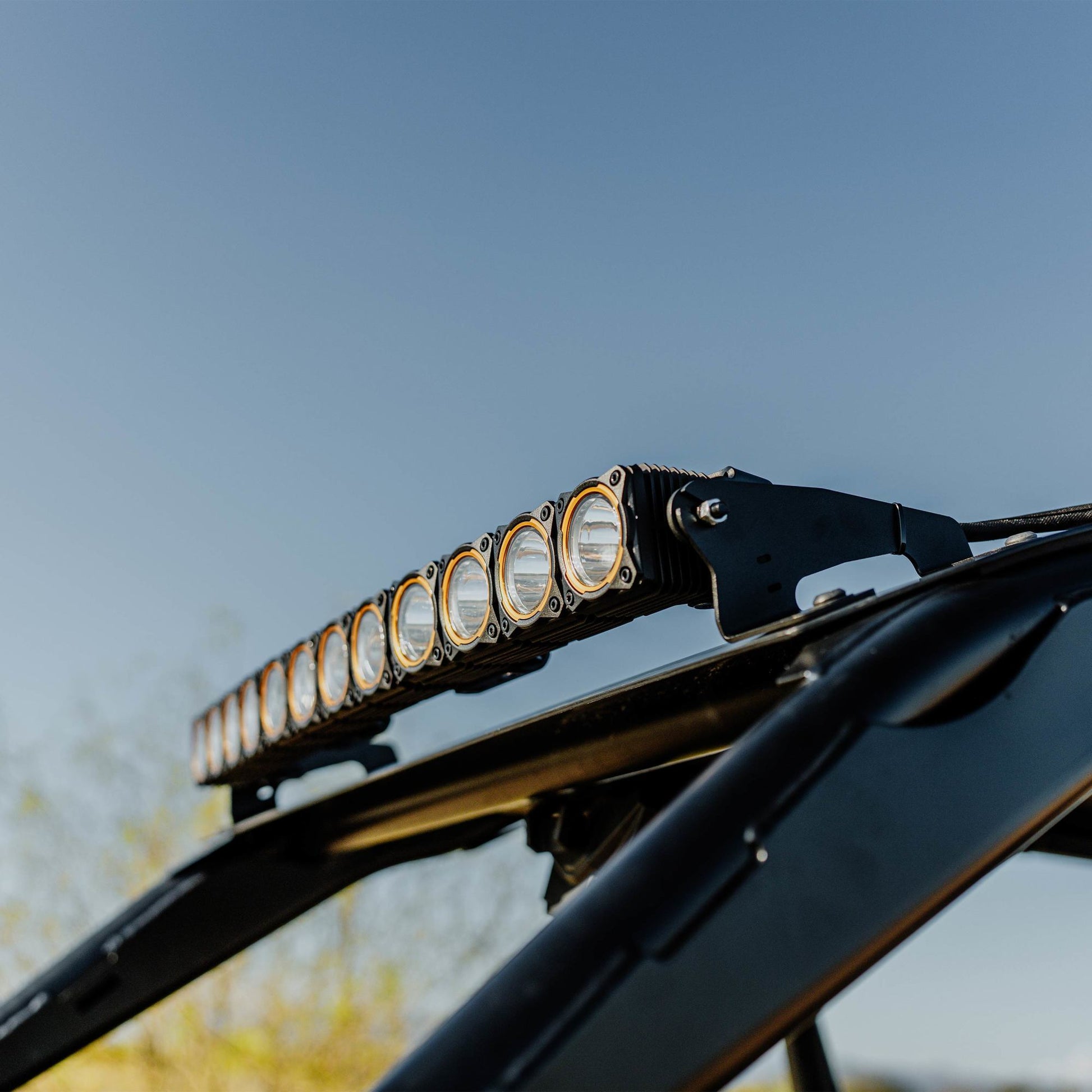 Flex Era 30 Inch LED Light Bar Mount Overhead 2022+ Polaris RZR Pro R KC Hilites-8