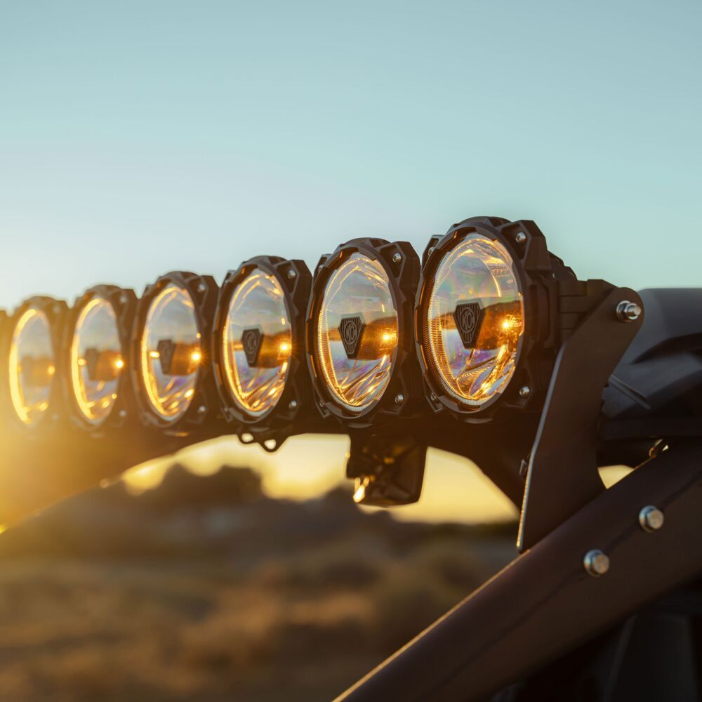 Can-Am Maverick R Overhead Light Mount (7- Light Gravity LED) 2024-2025 KC Hilites-3
