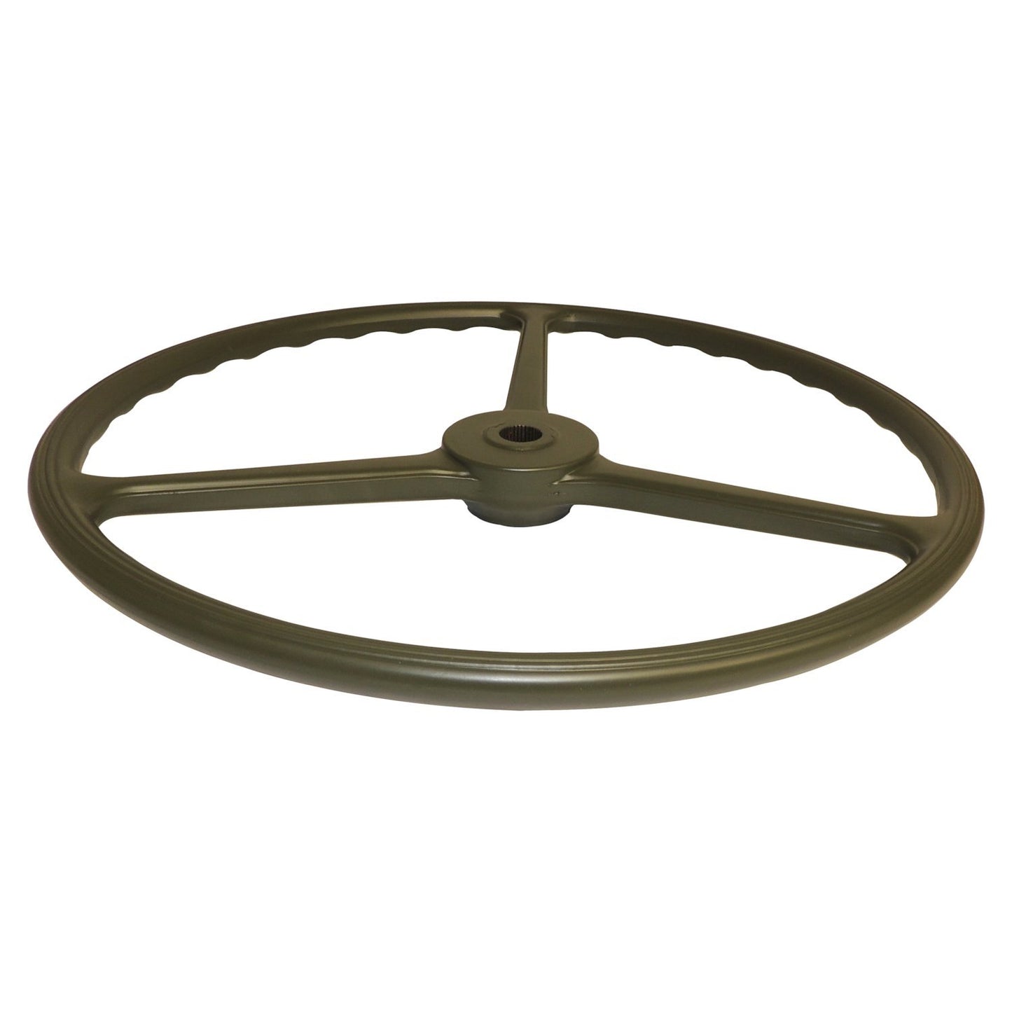 Olive Drab Steering Wheel for Jeep / Willys 1941-1945 MB, 17 Inch Diameter, 3 Spokes Crown Automotive