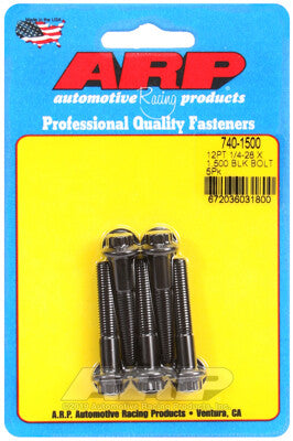 1/4 Inch SAE 12-Point Bolts - Chrome Moly Black Oxide ARP Racing Products-12