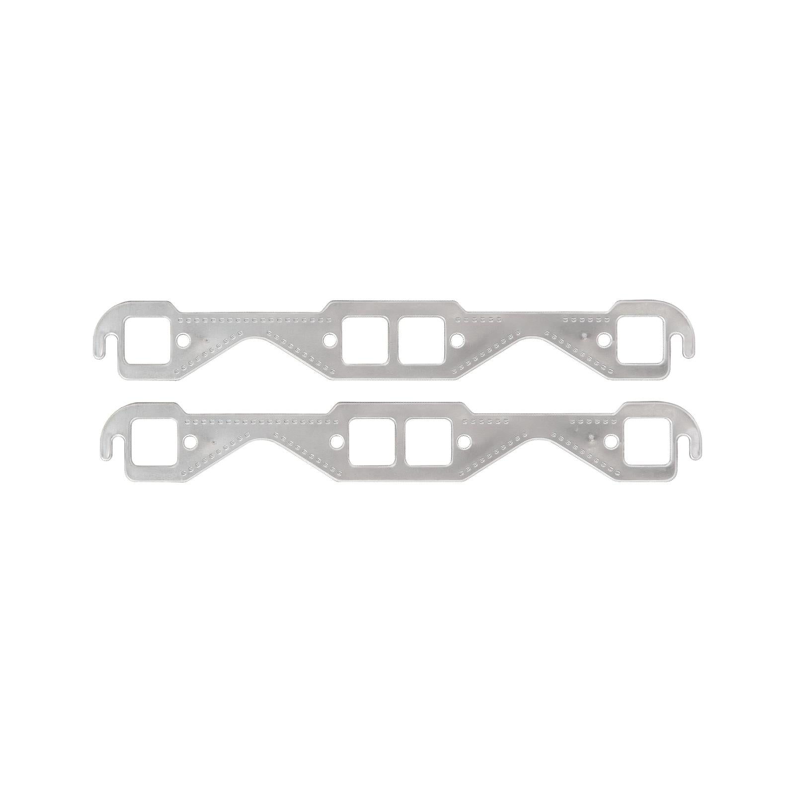 Header Gaskets Aluminum Layered Fits 1955-1991 Chevrolet 262-400 Gen I Small Block 1.45 Inch x 1.48 Inch Square Ports Mr Gasket