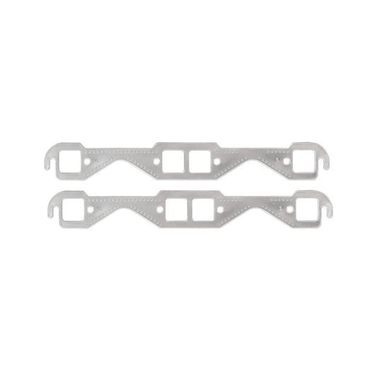 Header Gaskets Aluminum Layered Fits 1955-1991 Chevrolet 262-400 Gen I Small Block 1.45 Inch x 1.48 Inch Square Ports Mr Gasket